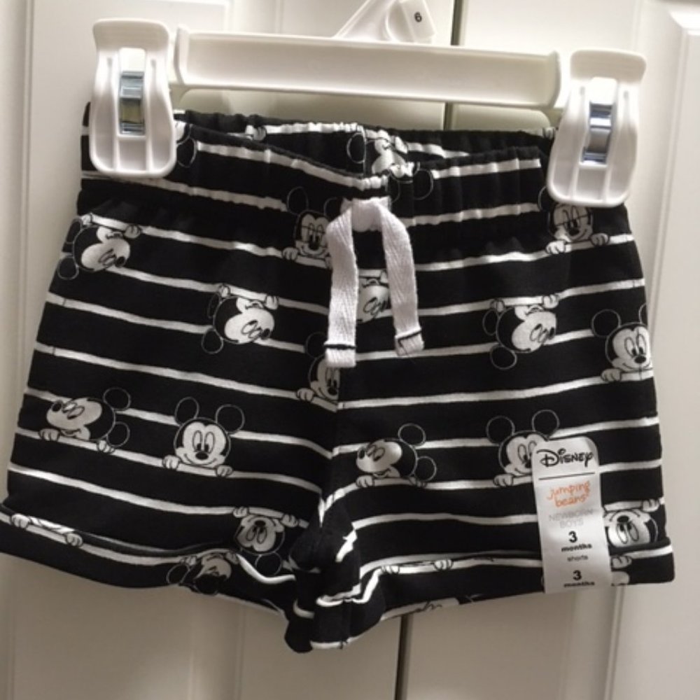 Jumping Beans Mickey Mouse Shorts 3 Month NEW CUTE